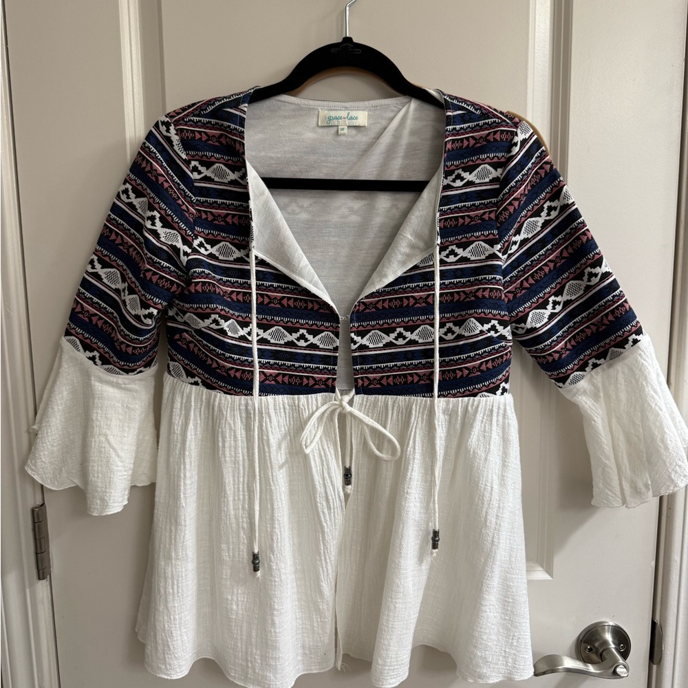Grace & Lace Elegant White Cardigan